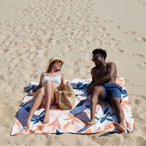 waterproof Terracotta Tropics picnic blanket/sz X-L-NWT-100% recycled materials - Picture 15 of 16